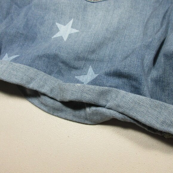 Lane Bryant womens medium distressed stars mid Boyfriend stretch shorts 12 EUC - Picture 6 of 8